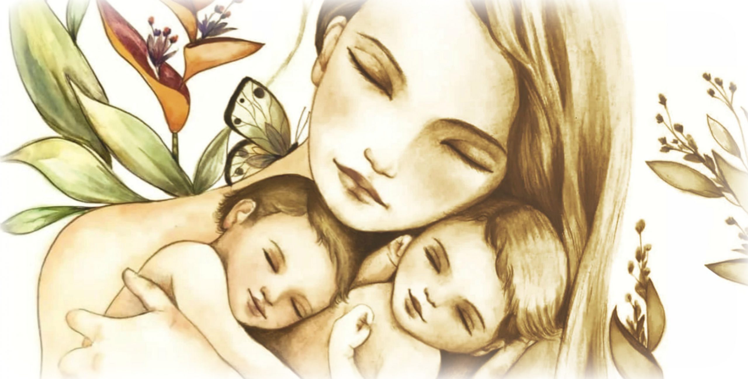 Про маму двух сыновей. Клаудия Трембле картины материнство. Картина ко Дню матери. Рисунок для мамы. Рисунок ко Дню матери.
